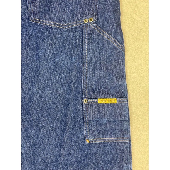 PRSN BLU‎ Carpenter Jeans Straight Leg Mens 40x30 Relaxed Fit Made in USA Blue - Picture 12 of 13